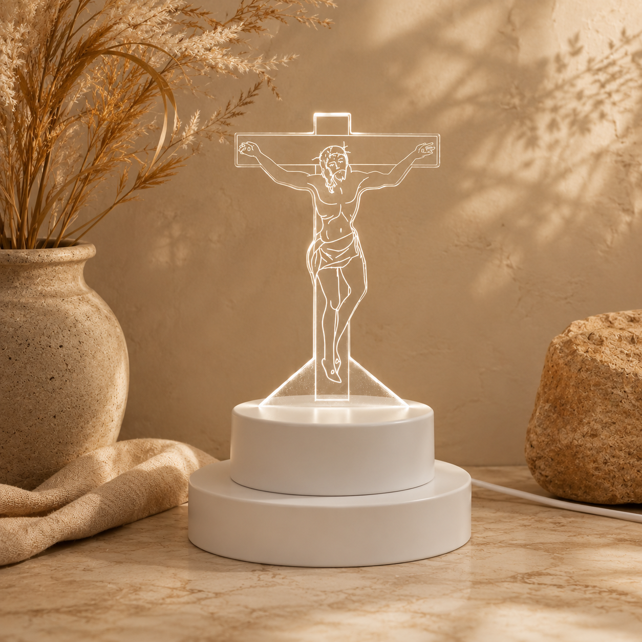 LED Jesus Cross Night Light