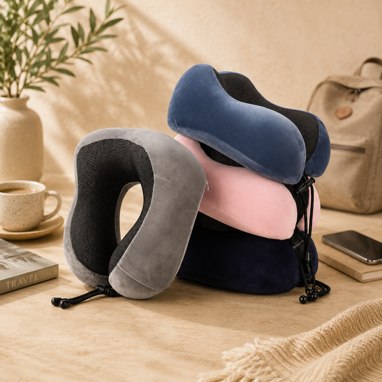 Memory Foam Travel Neck Pillow
