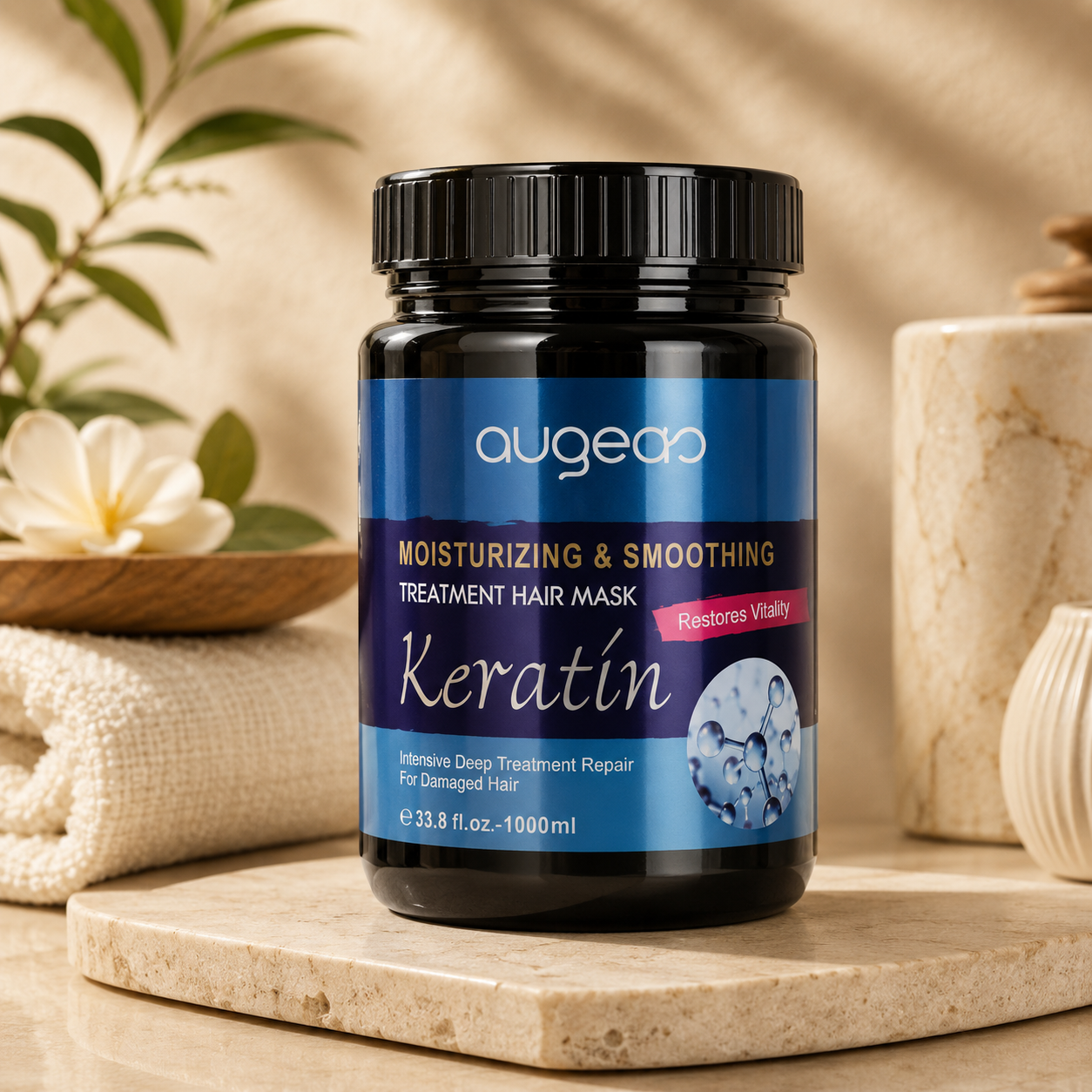 Augeas Keratin Moisturizing & Smoothing Treatment Hair Mask 1000ml