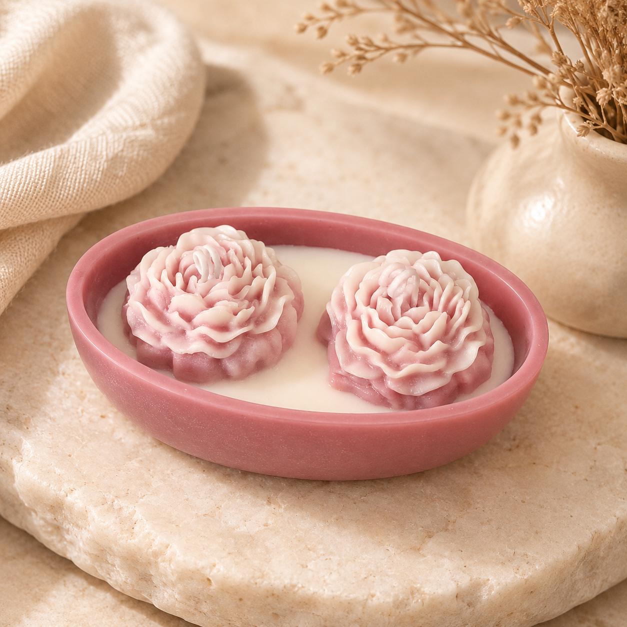 LB Candles Floral Blossom Wax Melt Bowl Candle