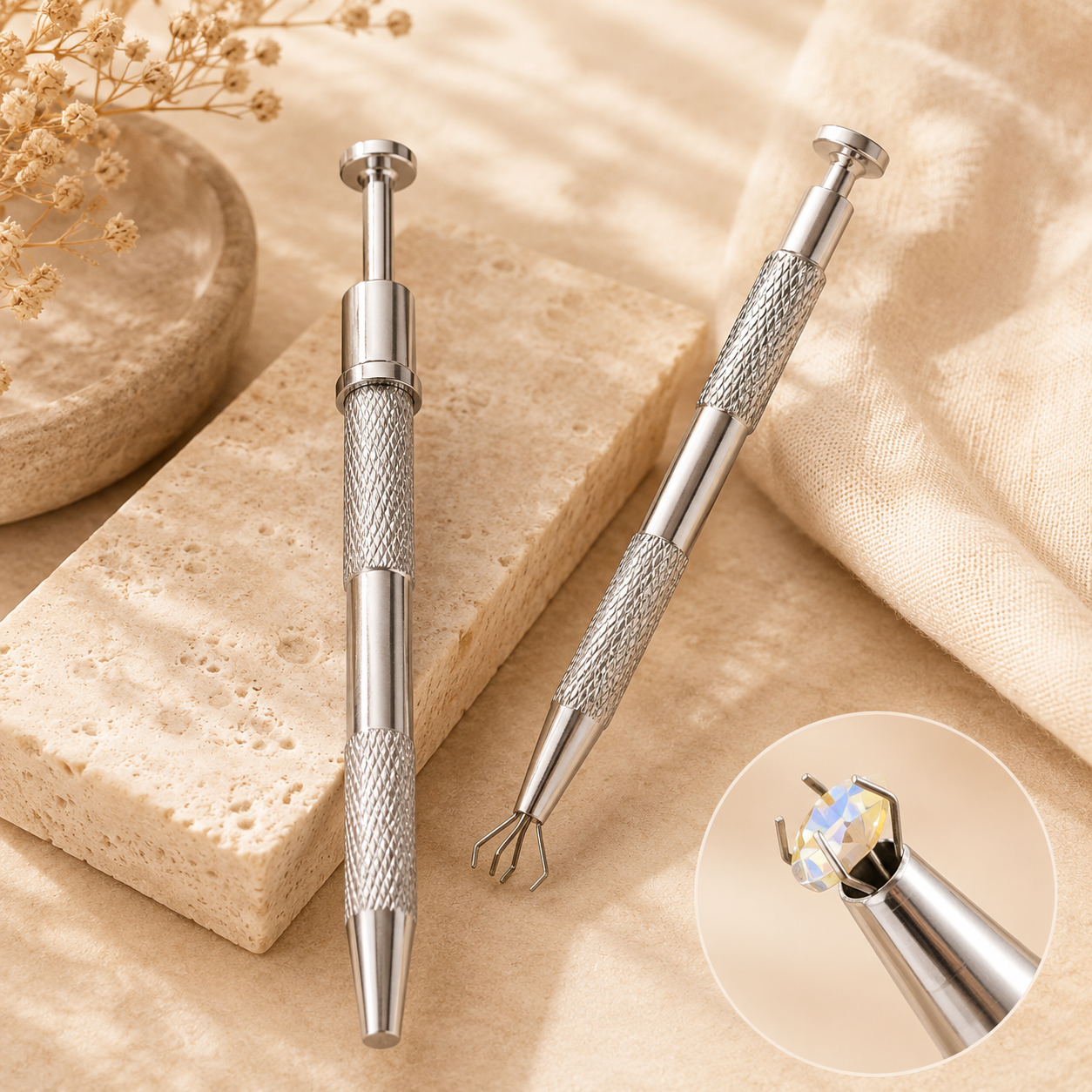 Precision Gem Picker & Nail Art Rhinestone Pickup Tool (Single Piece)