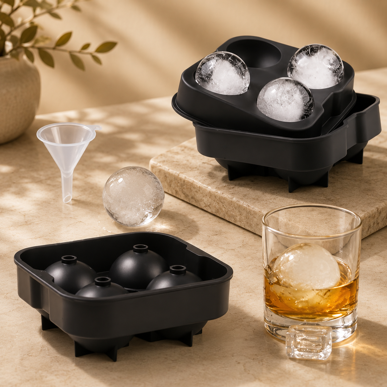 4-Cavity Ice Ball Mold Set