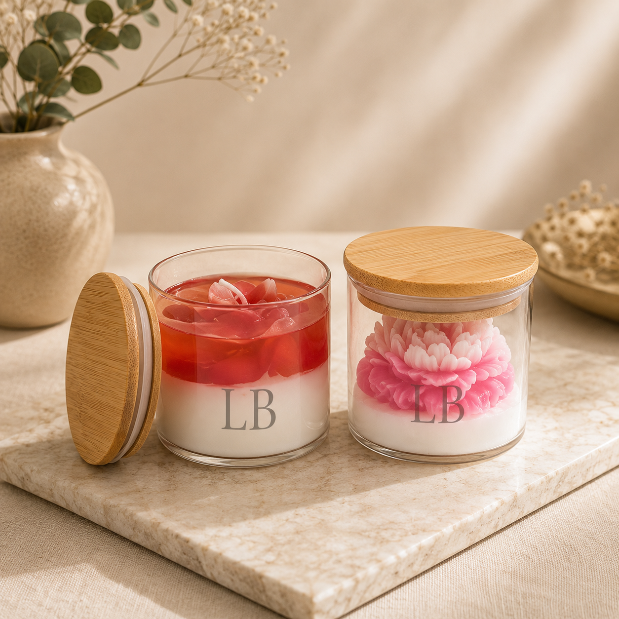 LB Floral Luxury Jar Candle