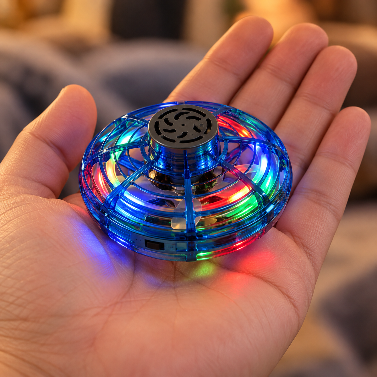 LED Flying UFO Spinner Toy