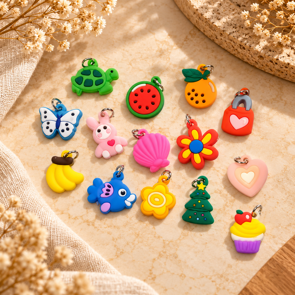 Cute Mini Character Keychain Charms