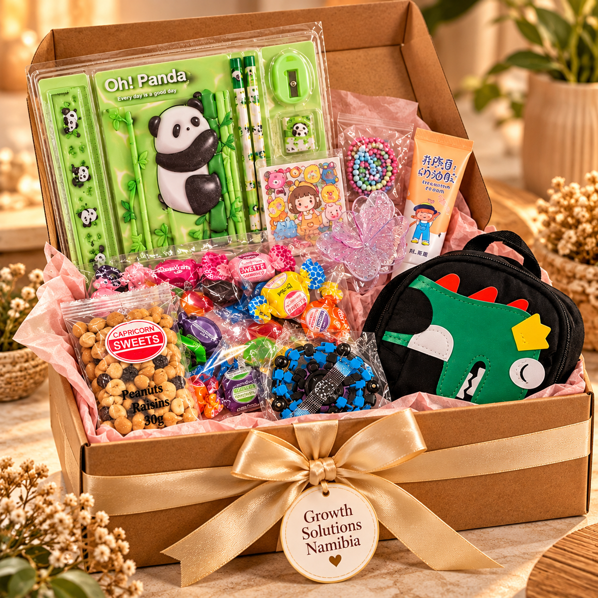 Kids Panda Stationery & Surprise Gift Box