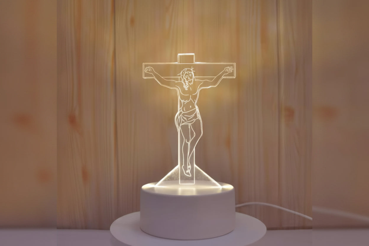 Classic Crucifix 3D Acrylic LED Lamp