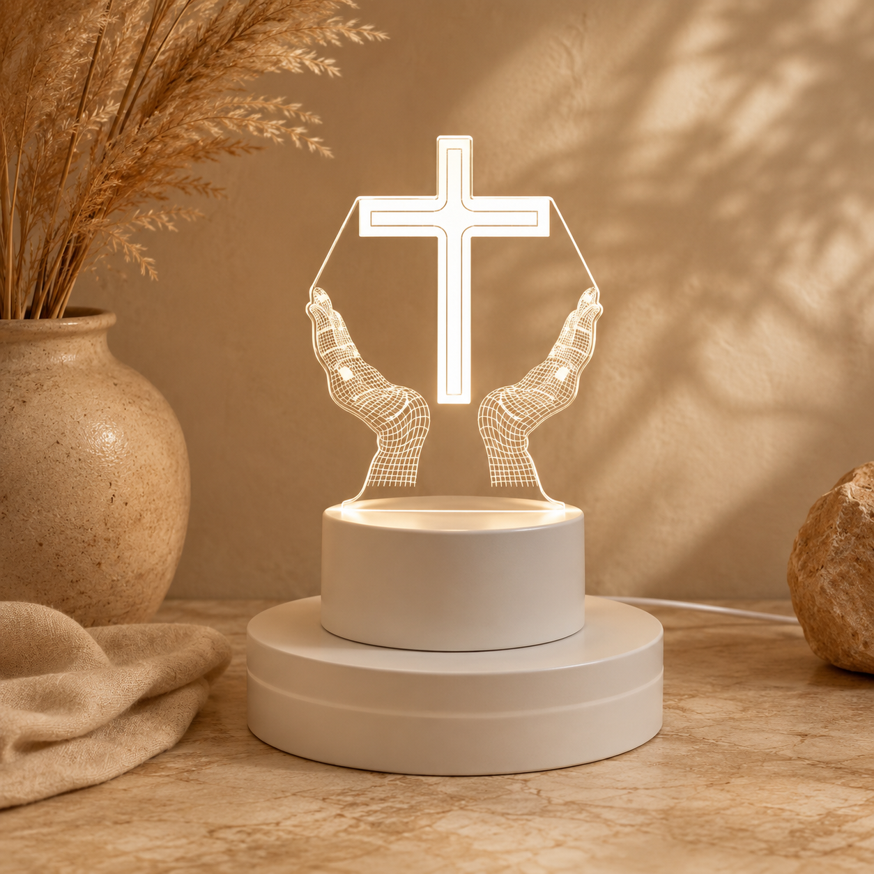 LED Cross Faith Night Light