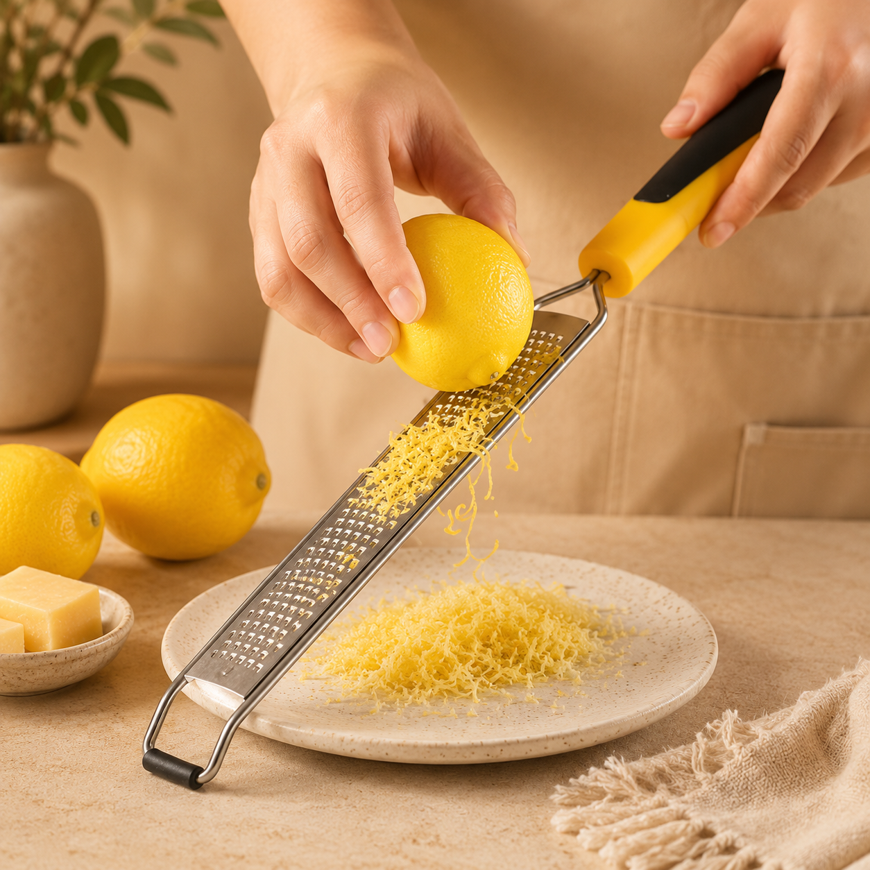 Stainless Steel Lemon Zester & Cheese Grater