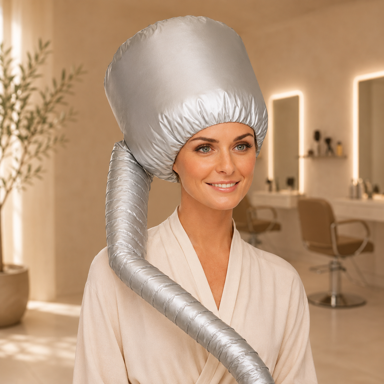 Portable Hooded Hair Dryer Cap Attachment