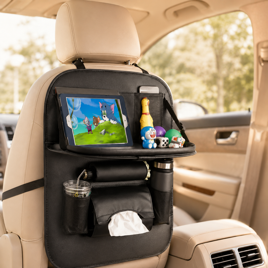 Car Back Seat Organizer with Foldable Tray Table – Per Seat