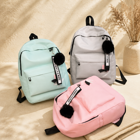 Pastel Minimalist School Backpack