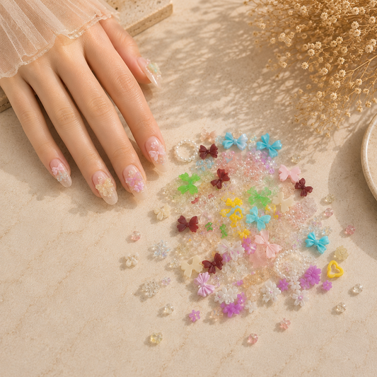 3D Ribbon & Floral Nail Charms
