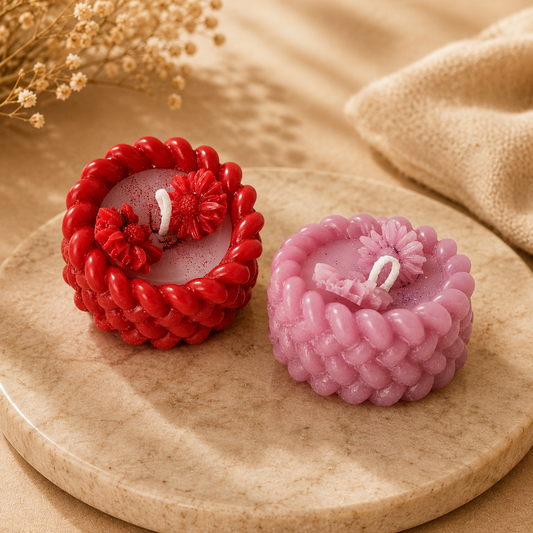 Floral Bubble Dessert Candle