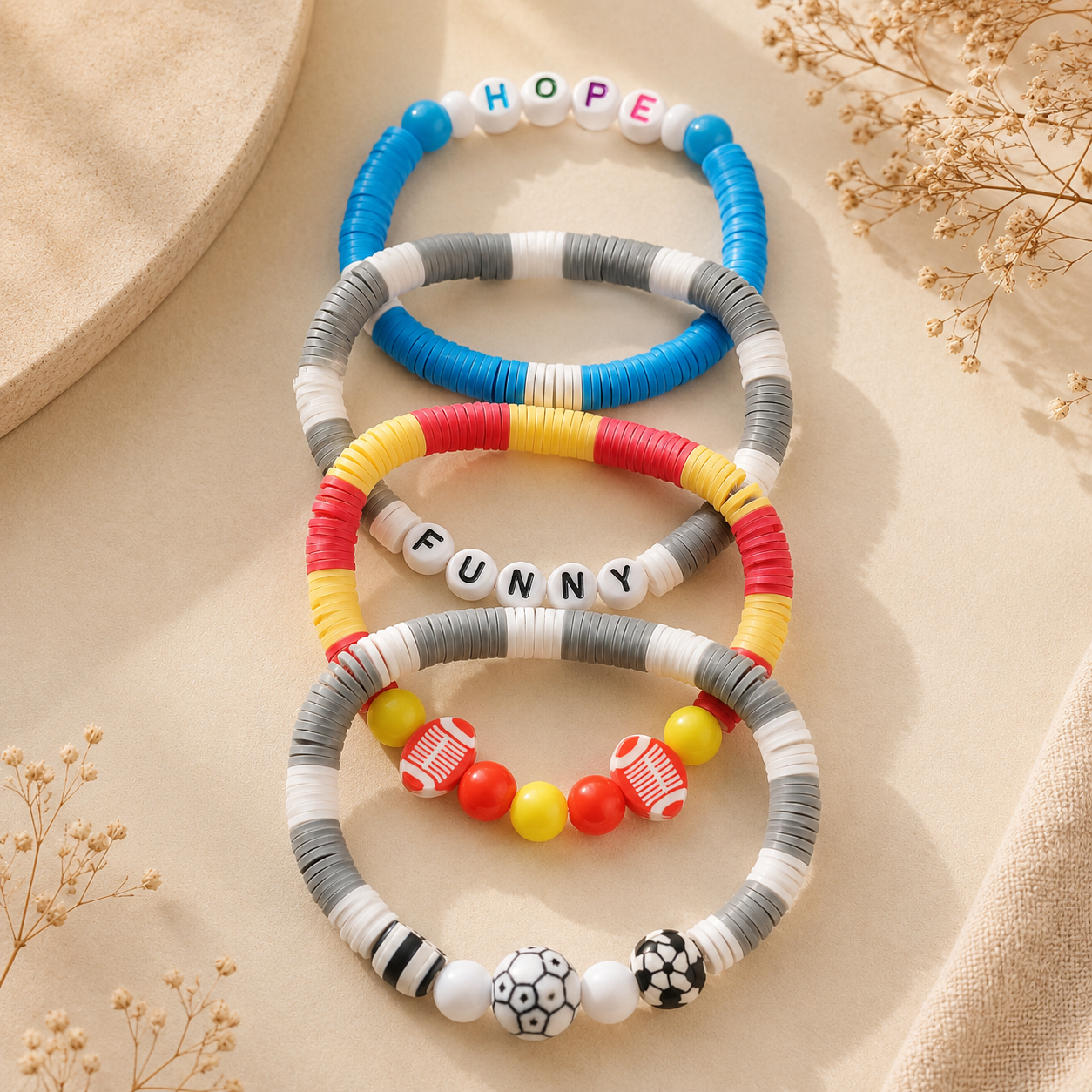 Kids Stretch Beaded Bracelet Set