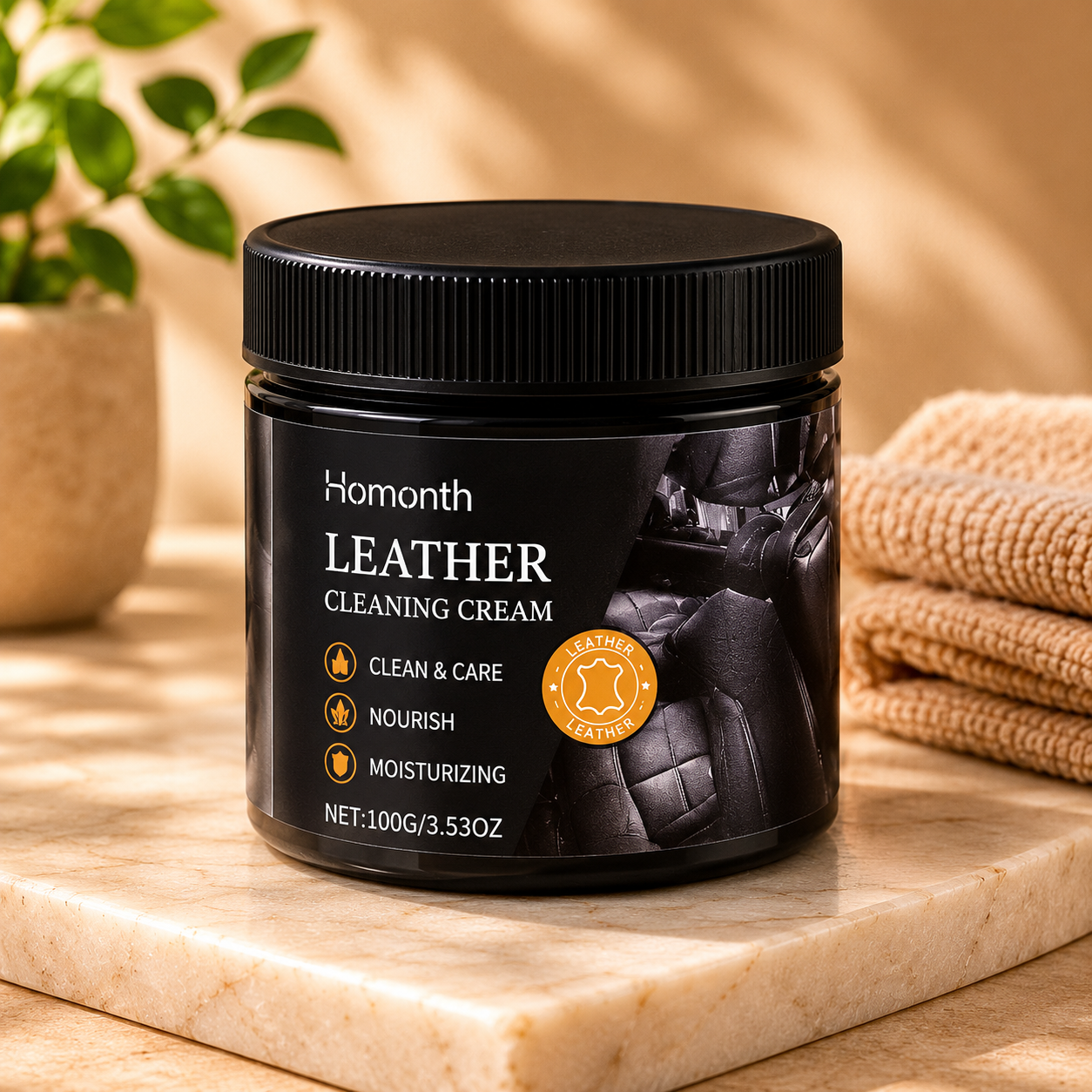 Premium Leather Cleaning & Conditioning Cream – 100g