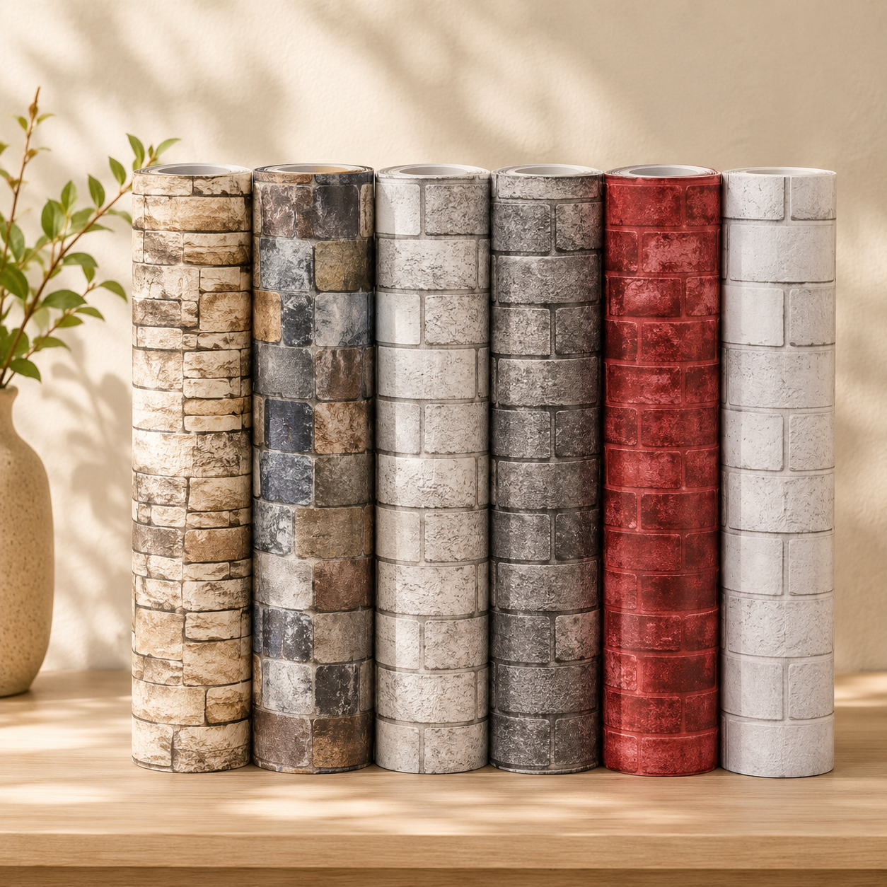 3D Self-Adhesive Brick Wall Wallpaper Roll