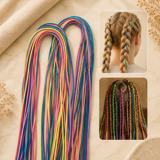 Rainbow Hair Braiding Extensions Set (15 Pieces)