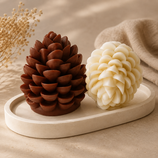 Pine Cone Scented Decorative Candle (Single Piece)