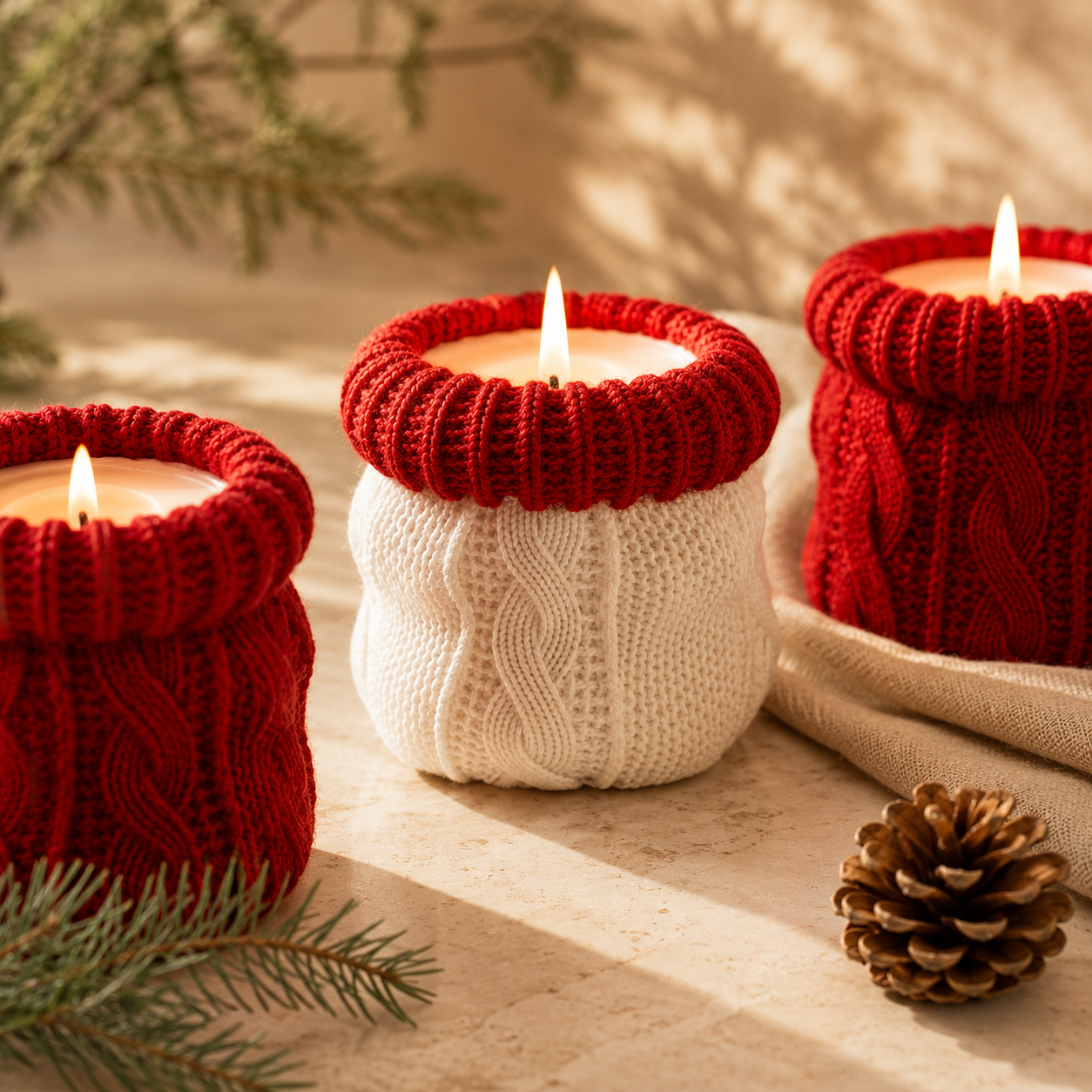 Cozy Knit Sleeve Scented Candle Collection