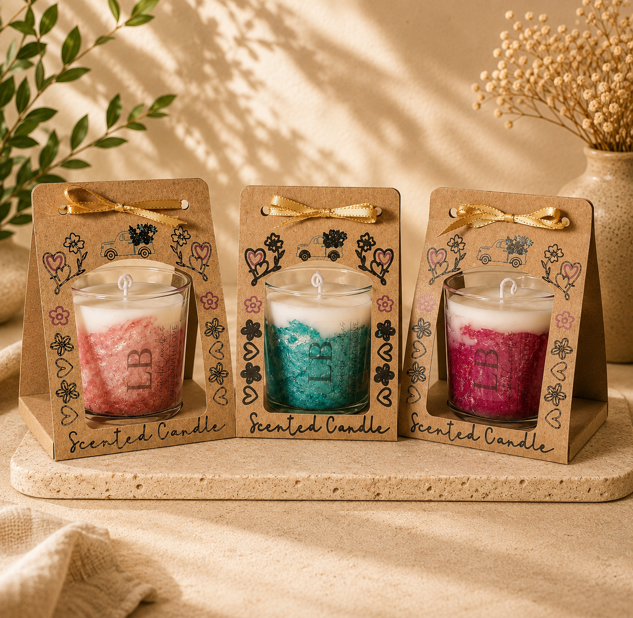 Handcrafted Crystal Scented Candle Gift – Decorative Glass Jar Candle