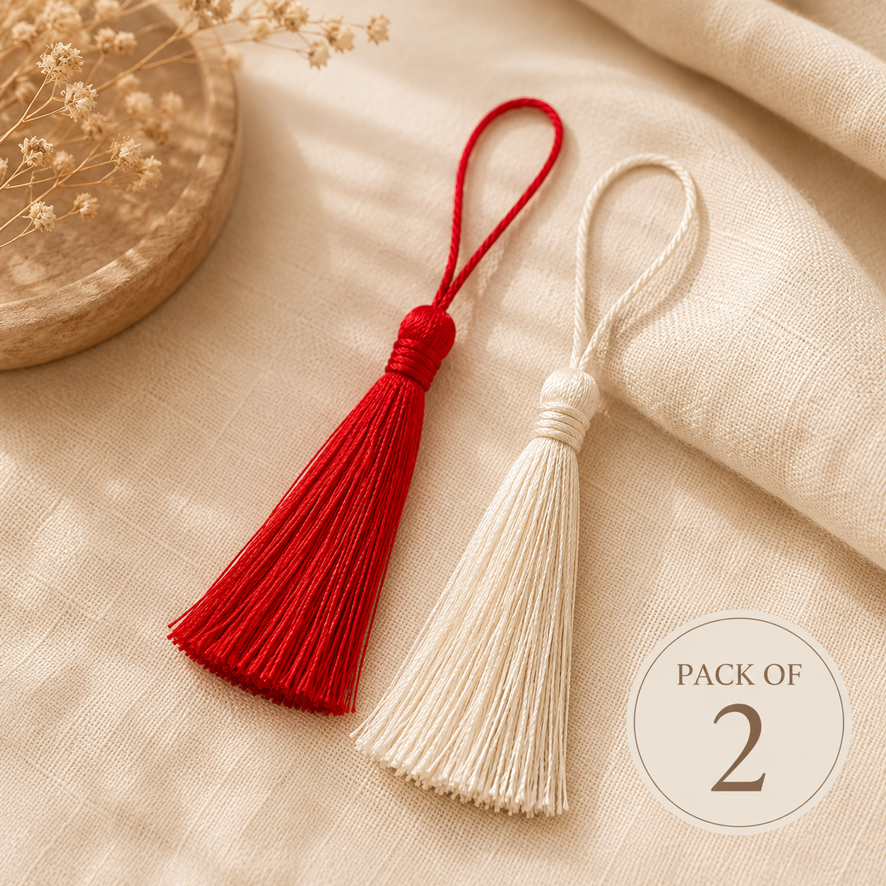 Decorative Silk Tassel Charm Set (2 Pieces)