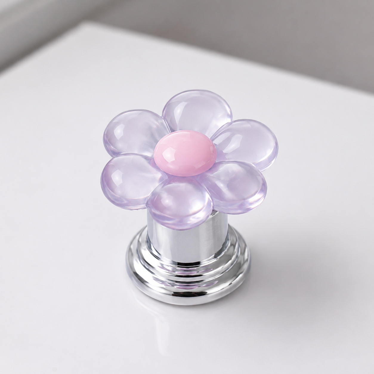 Flower Toilet Flush Button Press Tool for Long Nails