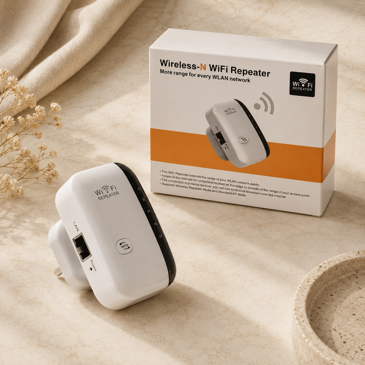 Wireless-N WiFi Range Extender & Signal Repeater