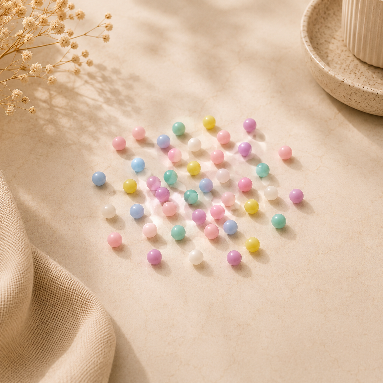 Pastel Round Clay Sprinkles (Art & Craft Mix)