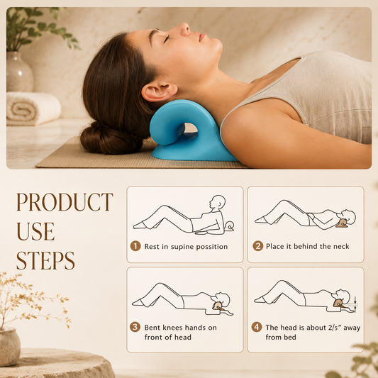 Cervical Neck Stretcher & Support Pillow