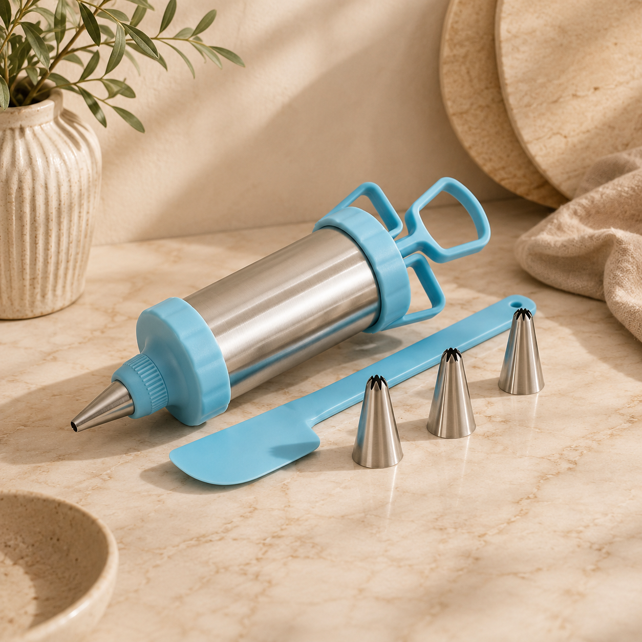 Stainless Steel Cake Decorating Syringe Set
