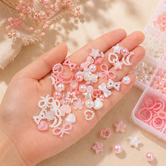 Kawaii Pastel Charm Beads Set – Pack of 20