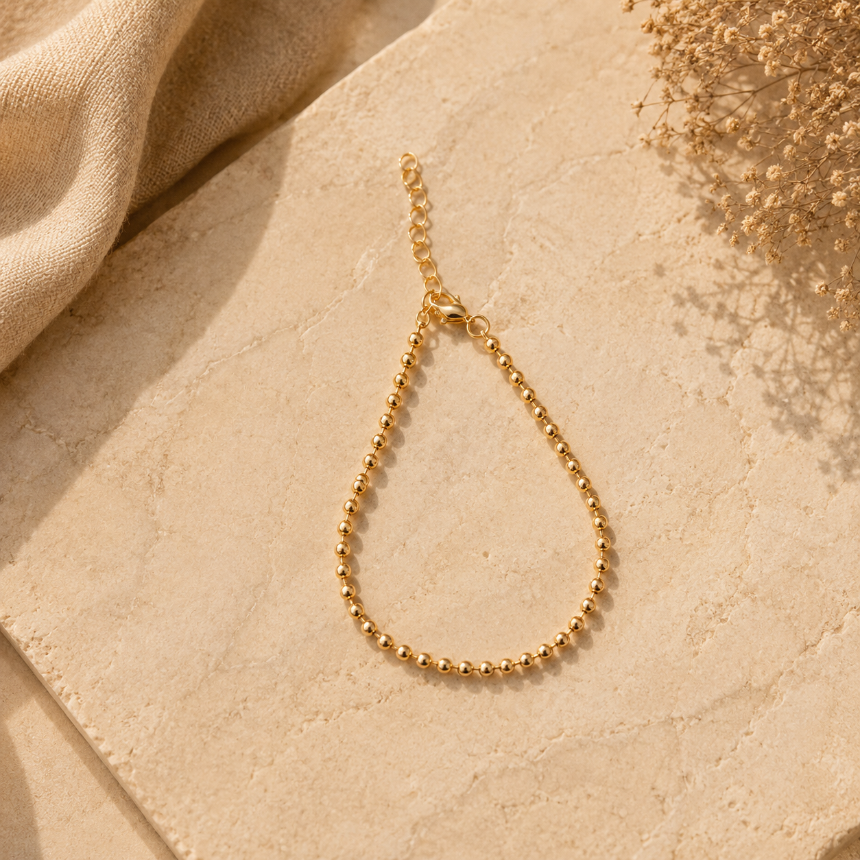 Classic Gold Bead Bracelet