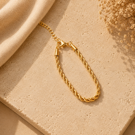 Luxe Twisted Rope Chain Bracelet