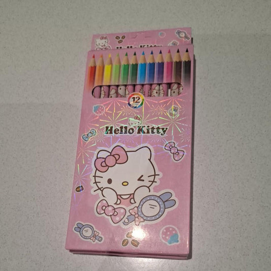 Hello Kitty-themed pack of 12 coloured pencils