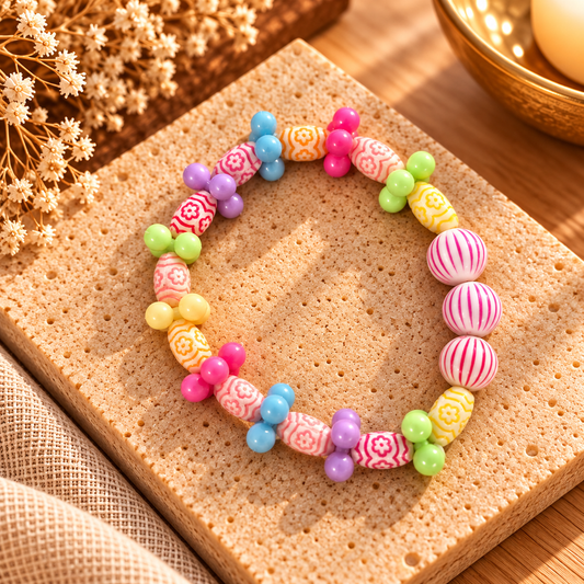 Colourful Floral Beaded Bracelet