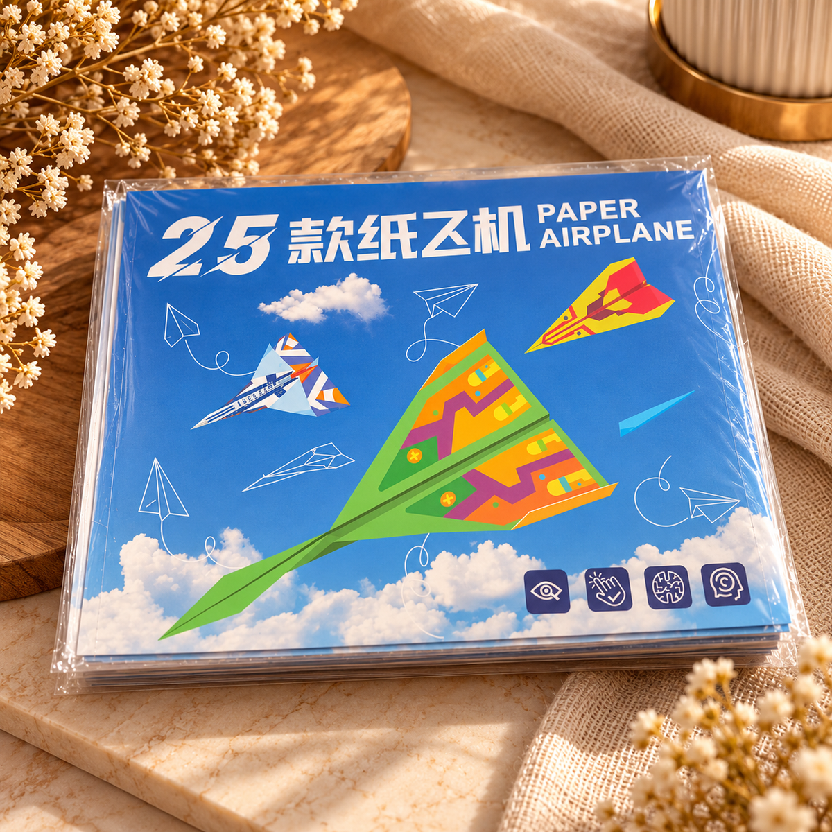 25 Designs Paper Airplane Folding Kit for Kids