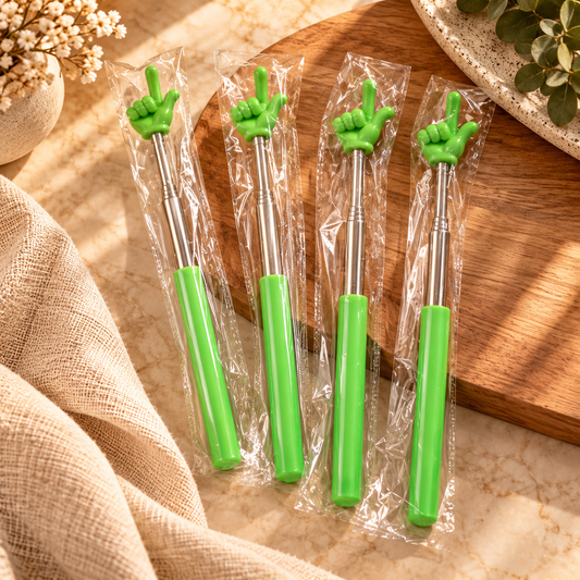 Extendable Pointing Hand Back Scratcher – Green