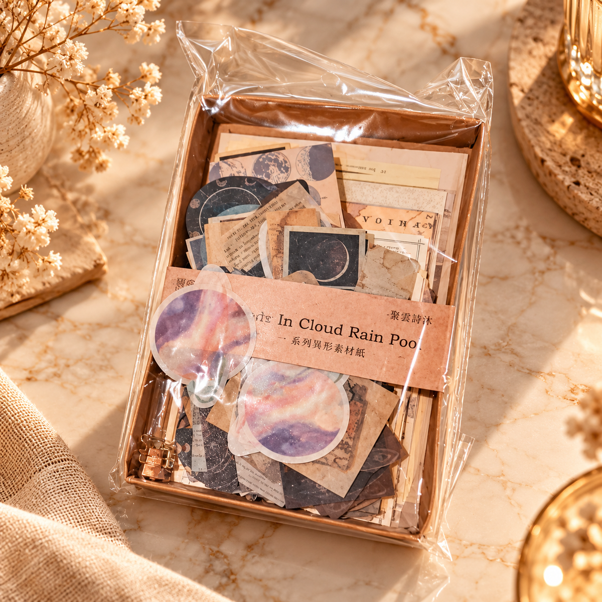 Vintage Celestial Scrapbooking & Journaling Ephemera Kit