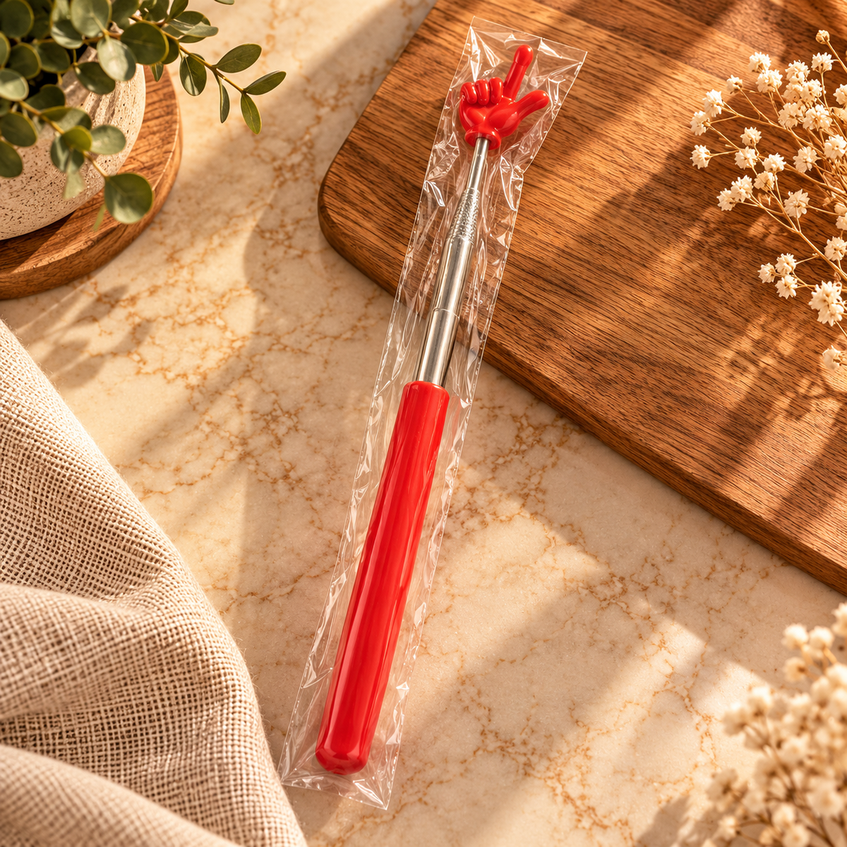 Extendable Hand Back Scratcher – Red