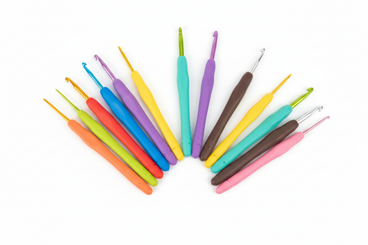 Ergonomic Crochet Hook Set - Clean Product Photo