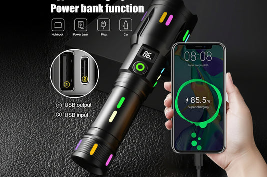 Rechargeable Tactical Flashlight Power Bank