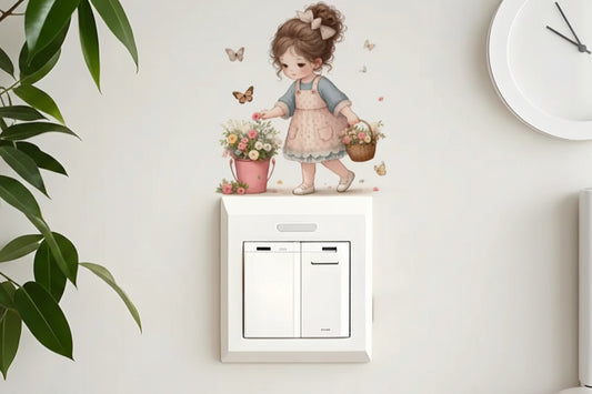 Girls Room Self Adhesive Switch Sticker