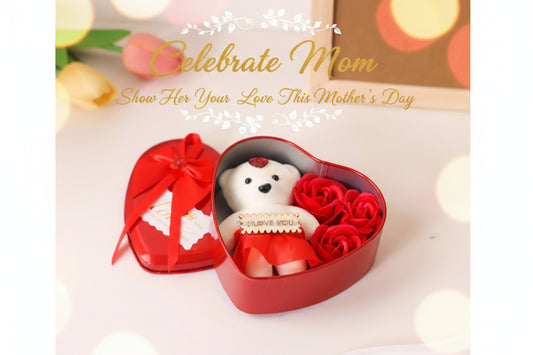 Heart-Shaped Teddy Bear Gift Box