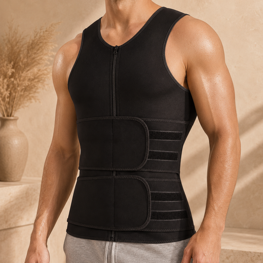 Men's Sauna Sweat Vest Waist Trainer Compression Tank