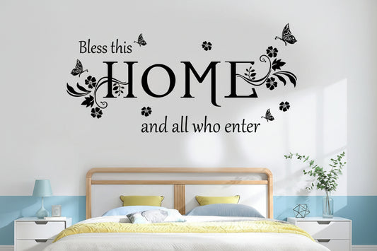 Bless This Home Wall Decal