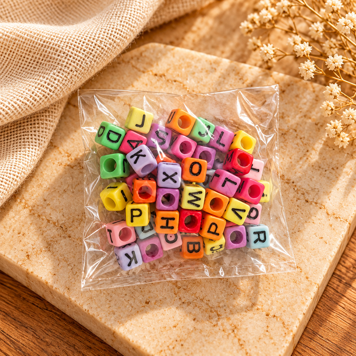 Colorful Alphabet Hair Beads – Bulk Pack