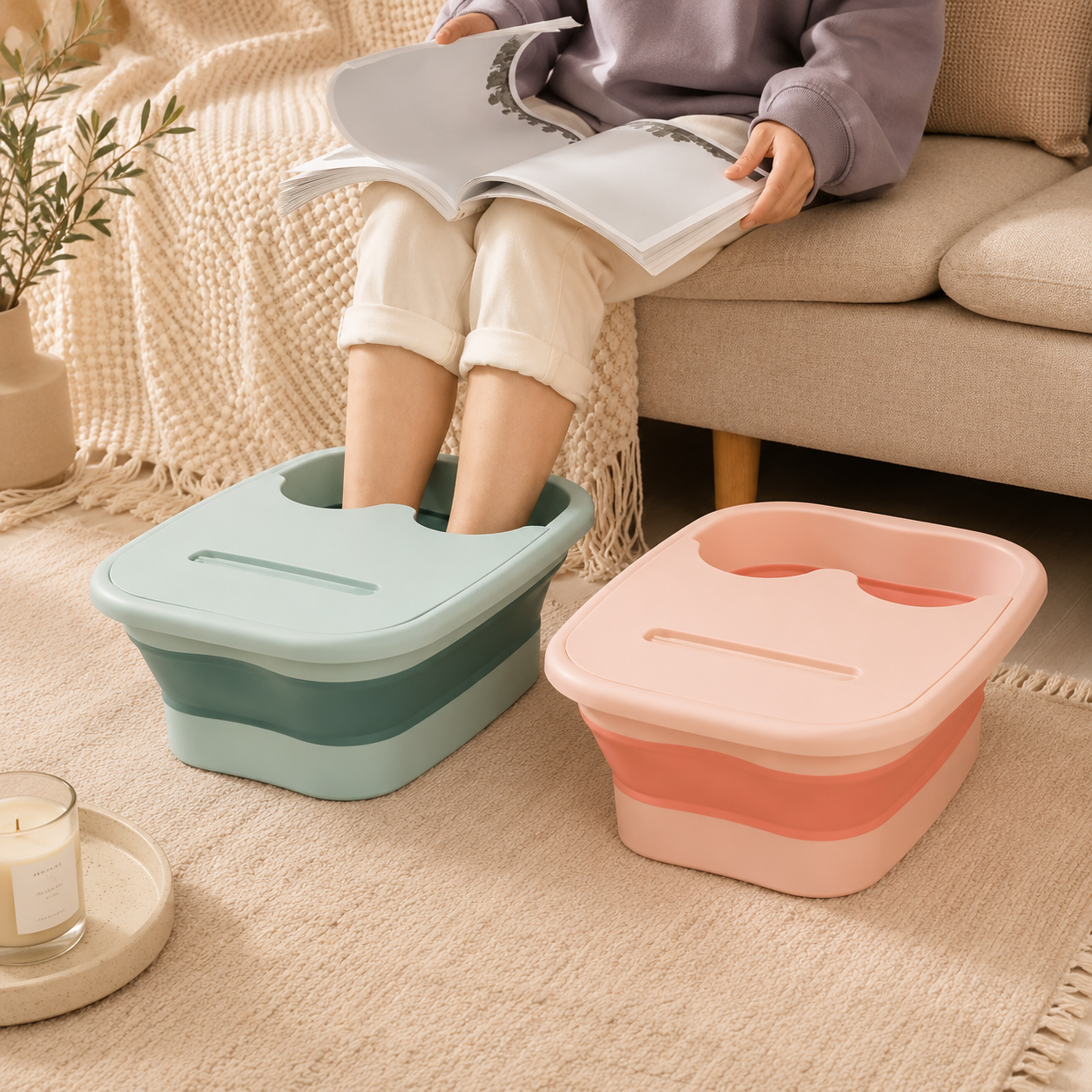 Collapsible Foot Spa Soaking Bucket