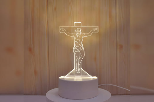 Classic Crucifix 3D Acrylic LED Lamp