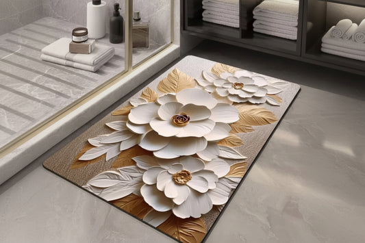3D Bathroom Absorbent Floor Mat